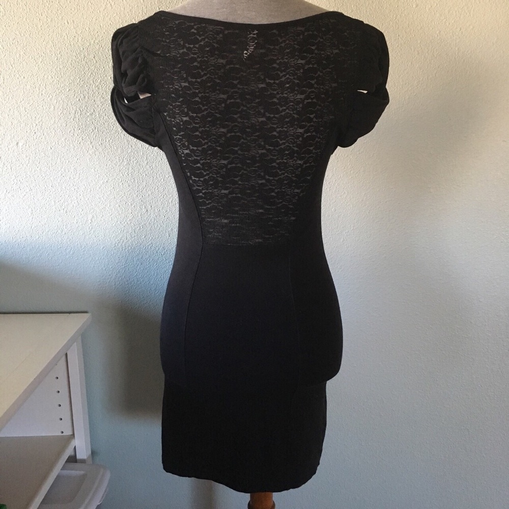 ✨Free People Black Lace Bodycon Dress